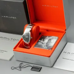 【稼働品】HAMILTON ベンチュラ H244110/H24411132 ブラック 箱 説明書 クオーツ メンズ #17351のサムネイル