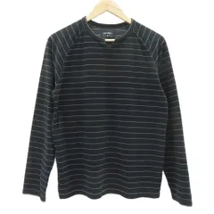 ソフネット SOPHNET. Tシャツ カットソー スリットネック S 黒 ブラック グレー ボーダー柄 長袖 /HO37 ■GY99のサムネイル