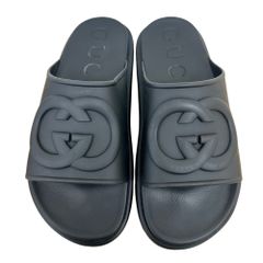 GUCCI ラバー スライドサンダル ブラック 27cm 8 - メルカリ