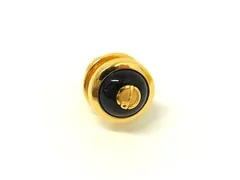 ■美品■ dunhill ダンヒル ピンバッジ ピンブローチ アクセサリー メンズ レディース ゴールド系×ブラック系 DN6685のサムネイル