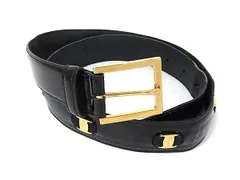 Salvatore Ferragamo フェラガモ 237537 ヴァラ パテントレザー ゴールド金具 ベルト レディース ブラック系 DN6559のサムネイル