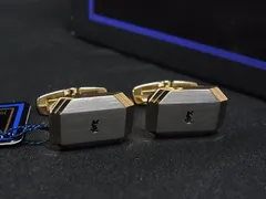 ■美品■ YVESSAINTLAURENT イヴサンローラン  カフスボタン カフリンクス アクセサリー ゴールド系×シルバー系 DN6436のサムネイル