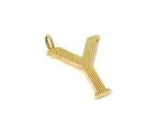 ■美品■ Chloe クロエ アルファベット イニシャルーム ネックレストップ アクセサリー レディース メンズ ゴールド系 DN6383のサムネイル