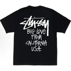 スツーシー STUSSY BIG LOVE TEE 落書きサイン入りロゴ 万能デザイン 普段着用 ゆったり半袖Tシャツ 男女兼用