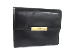 PRADA プラダ レザー 三つ折り 財布 ウォレット 札入れ 小銭入れ ブラック系 DN6104