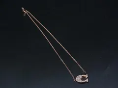 ■美品■ COACH コーチ ラインストーン ハート ネックレス ペンダント アクセサリー ピンクゴールド系 DN4073のサムネイル