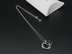 ■美品■ courreges クレージュ ラインストーン ネックレス ペンダント アクセサリー レディース シルバー系 DN3927のサムネイル