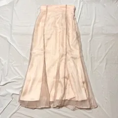 ナイスクラップ　NICECLAUP　22AW　ロングスカート　マキシスカート　オーガンジースカート　フレアスカート　ベージュ系　Sサイズ　春　夏　送料無料✨のサムネイル