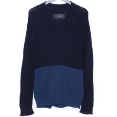 AKM EGYPTIAN V-NECK KNIT Lサイズ ブラック ネイビー K030-RAN001のサムネイル