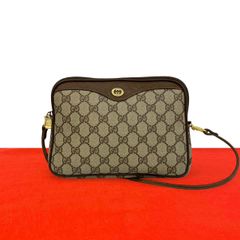 極 美品 GUCCI グッチ オールドグッチ ヴィンテージ GG ロゴ 柄 レザー
