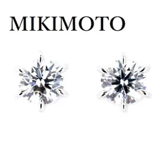 ミキモト MIKIMOTO ダイヤモンド ピアス 0.20ct/0.19ct Pt950/K18のサムネイル