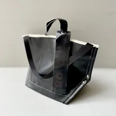 販売継続品 / 美品 eb.a.gos  エバゴス　PVC Y字トート Mサイズ IVORY×BLACK　日本製のサムネイル