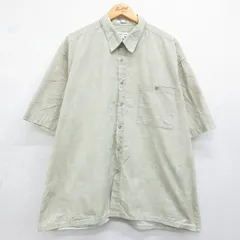 XL/古着 ピエールカルダン 半袖 ブランド ハワイアン シャツ メンズ 90年代 90s ヤシの木 大きいサイズ コットン カーキ 26may21のサムネイル