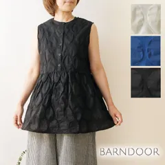【新品】【BARNDOOR バーンドア】コットン 塩縮 ノースリーブ チュニック (1203042)<br><br>レディース 春 夏 カジュアル 涼しい 大人 ファッション おしゃれ ゆったり 大きめ トレンド ナチュラルのサムネイル