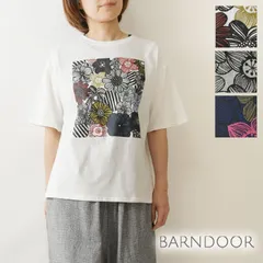 【新品】【BARNDOOR バーンドア】コットン 20 天竺 お花 プリント Tシャツ (1203047)<br><br>レディース 春 夏 カジュアル 夏用 おしゃれ ゆったり 大きめ トレンド ナチュラル ファッション シンプルのサムネイル