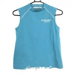 【超美品】ホーンガーメント ノースリーブシャツ ライトブルー×白 マークアンドロナ レディース 36(S) ゴルフウェア MARK＆LONAのサムネイル