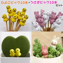 병아리 및 토끼 픽 세트 각 10개