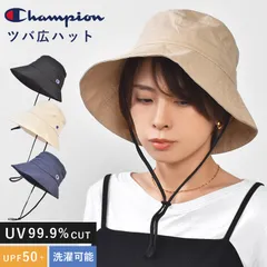 バケットハット チャンピオン レディース メンズ Champion UVカット 帽子 つば広 ハット 夏 UPF50+ 紫外線対策 日よけ メッシュ 通気性 あご紐付き 洗える アウトドア ブランド サファリハット アドのサムネイル