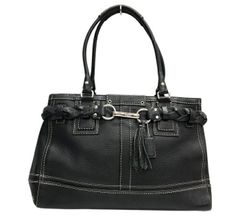 coach コーチ トート ハンドバッグ レガシー シボ革Y2K ブラック黒