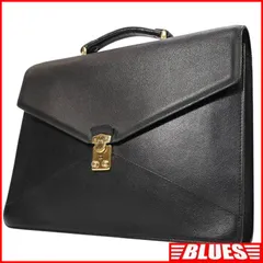 LANCEL ランセル ビジネスバッグ フランス製 書類鞄 ゴールド金具 鍵付き 本革 ブリーフケース レザー メンズ レディース ブリーフケース一覧←SEULB屋着古← SJ238のサムネイル