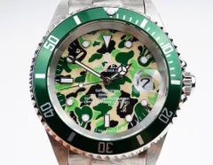 A BATHING APE エイプ BAPEXベイペックス カモフラ柄 迷彩文字盤 サル