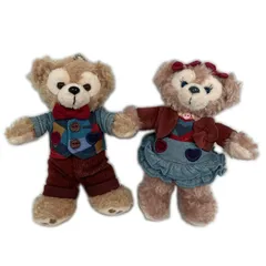 ぬいぐるみバッジ 2016年東京ディズニーシー限定 スウィートダッフィー ダッフィー&シェリーメイ
