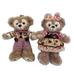 ぬいぐるみバッジ 2017年東京ディズニーシー限定 スウィートダッフィー ダッフィー&シェリーメイ