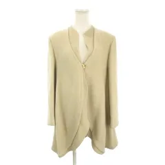 ジョルジオアルマーニ GIORGIO ARMANI ジャケット 上着 アルパカ 38 ベージュ Vネック 長袖 レイヤードデザイン FG4926 /AO1 ■ECD005のサムネイル