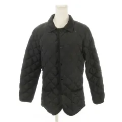 トラディショナルウェザーウェア Traditional Weatherwear ダウンジャケット ポーチ付き 36 黒 ブラック キルティング 長袖 襟付き A212CIDCO0118OJ /AH22 ■ECD005のサムネイル