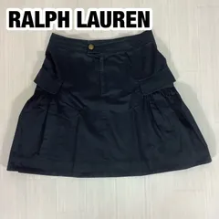 RALPH LAUREN ラルフローレン フレア ミニスカート サイズ7f ブラック 黒 インパクト21 総丈54cm ウエスト82cm ヒップ112cm 裾幅82.5cm【古着】のサムネイル