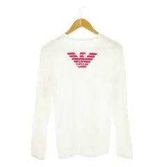 エンポリオアルマーニ EMPORIO ARMANI UNDERWEAR Tシャツ M 白 ホワイト ロゴプリント 長袖 /CK38 ■ECD005のサムネイル