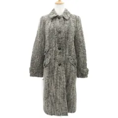 アクアスキュータム AQUASCUTUM ステンカラーコート ロング丈 白 ホワイト 黒 ブラック ツイード /MA4 ■GY74のサムネイル