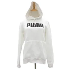 プーマ PUMA パーカー スウェット プルオーバー L 白 ロゴプリント 裏起毛 /SY13 ■ECB005のサムネイル