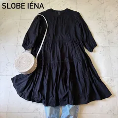 SLOBE IENA スローブ イエナ  21SS コットンボイルティアードワンピース インド綿 コットン100% ワンピ 黒のサムネイル