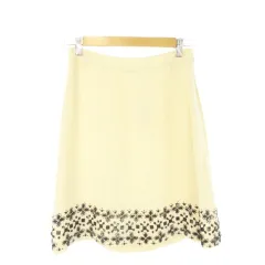 レッド ヴァレンティノ RED VALENTINO スカート 絹 シルク 38 ペールオレンジ 裾ビジュー装飾 CG25201 /CK20 ■ECD005のサムネイル