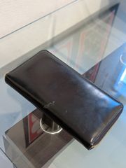 ユハク ラウンドファスナー ロングウォレット コンビ カーフレザー