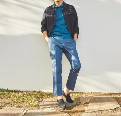 新品 ダーバン D'URBAN メンズブルゾン M 定価49,500円 春夏 ネイビー リネンブルゾン 麻100％ ワッシャーブルゾン ライトアウター 中国製のサムネイル