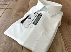 新品訳有り COMME CA MEN コムサメン ソロテックス2WAYオックスフォード レギュラーカラーシャツ 01ホワイト Mサイズ 08HM05 定価15,400円のサムネイル