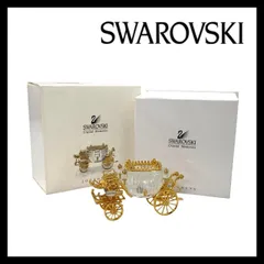 Y【SWAROVSKI】Journeys 馬車 クリスタル メモリーズ ウマ/うま ゴールド/金カラー ガラス 置物 オブジェ インテリア スワロフスキー Carriage (67608SY1a-54)のサムネイル