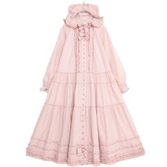 ピンクハウス☆豪華！段々フリルの花柄ローンスカート イエロー系 紫