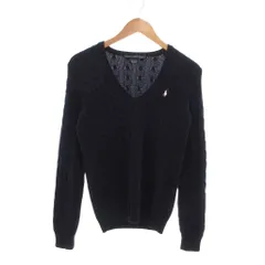 ラルフローレンスポーツ RALPH LAUREN SPORT ニット セーター M 紺 ネイビー ケーブル Vネック 長袖 /NU ■ECE006のサムネイル
