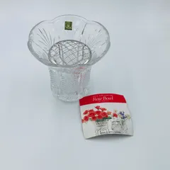 HOYA CRYSTAL ホヤ クリスタル 花瓶 フラワー ベース ローズ ボール