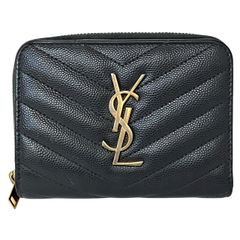 サンローラン YSL キルティング 二つ折り財布 ブラック - メルカリ