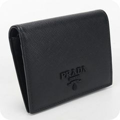 ⭐️極美品・RFID搭載⭐️ PRADA 二つ折り財布 サフィアーノ ブラック