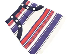 TOMMY HILFIGER トミーヒルフィガー ボーダー Aライン 台形 スカート sizeM/紺ｘ赤ｘ白 ■◇ レディースのサムネイル