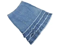 SONIA RYKIEL ソニアリキエル フリル Aライン 台形 デニムスカート size65/紺 ■◇ レディース