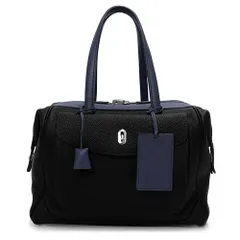 エルメス ワラゴ キャビン 35 トゴ Noir ノワール ブラック Blue nuit ブルーニュイ O刻印 ボストン ハンドバッグ レザー シルバー金具 HERMES（未使用　展示品）のサムネイル