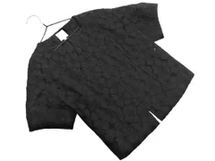 Brahmin ブラーミン レース 半袖 ノーカラー ジャケット size38/黒 ■◆ レディースのサムネイル
