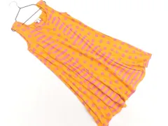 Jocomomola ホコモモラ ドット ボーダー 切替 ノースリーブ ワンピース size40/オレンジ ■◆ レディースのサムネイル