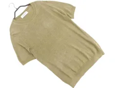 green label relaxing グリーンレーベルリラクシング ユナイテッドアローズ リネン混 半袖 ニット セーター sizeS/カーキ ■◆ メンズのサムネイル